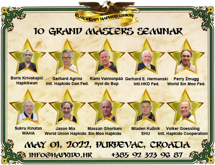 10 Uluslararası Hapkido Büyük Ustalar Semineri Türü